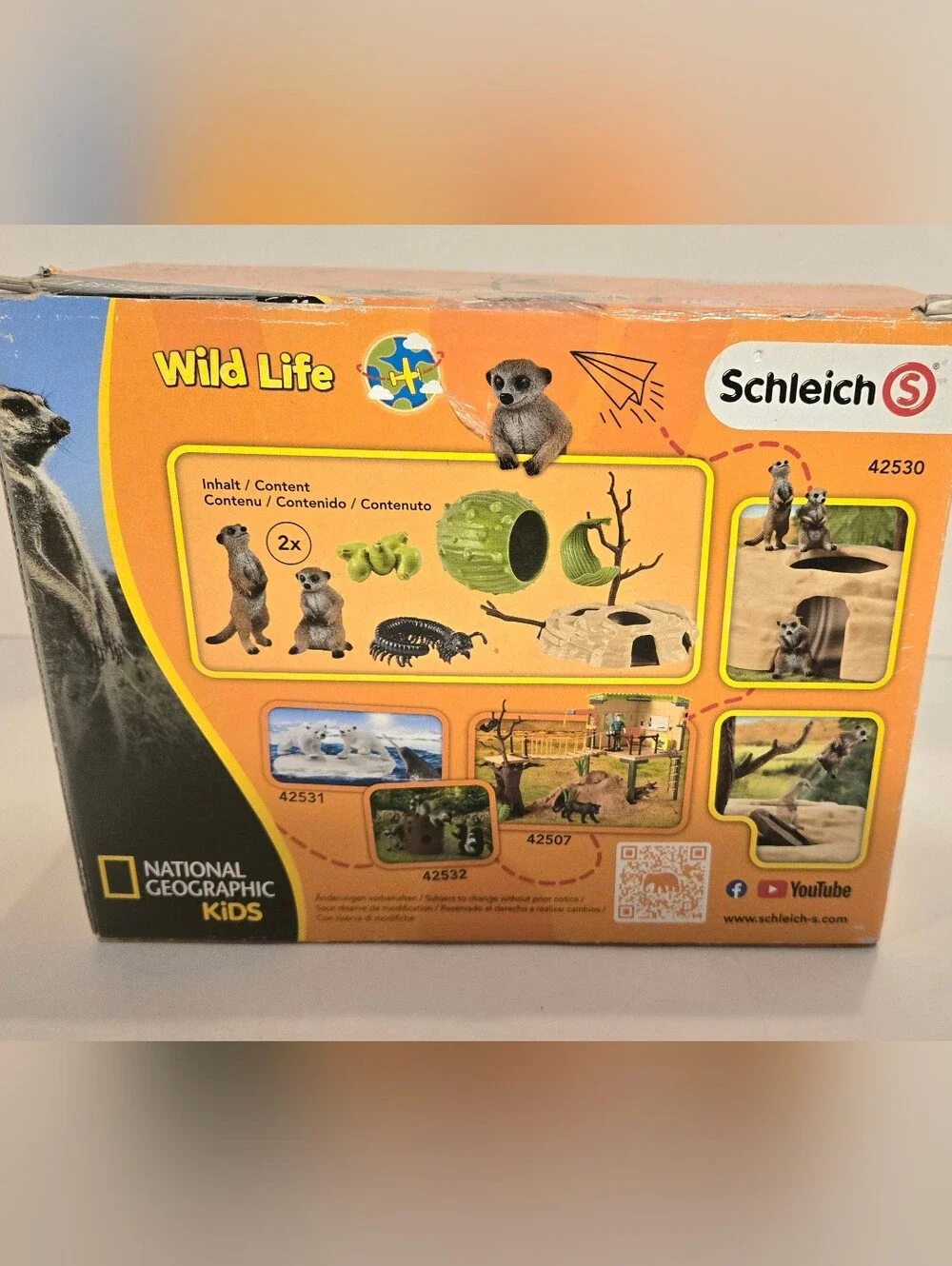 Schleich Wild Life Meerkat Hangout / Meerkat Meeting Playset #42530 10 Pc Set